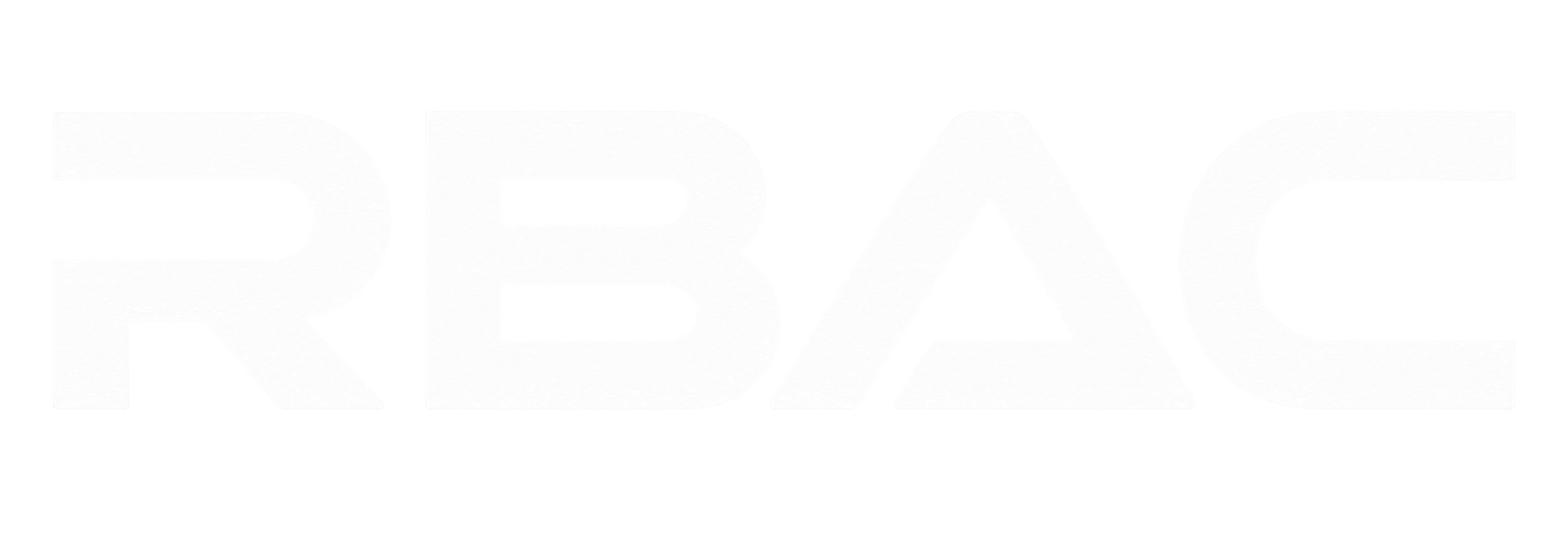 Bold White RBAC Wordmark