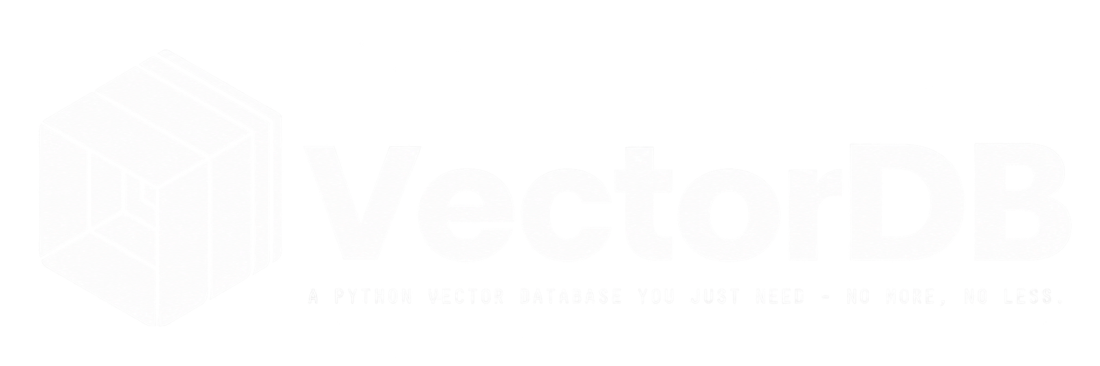 VectorDB White Cube Logo