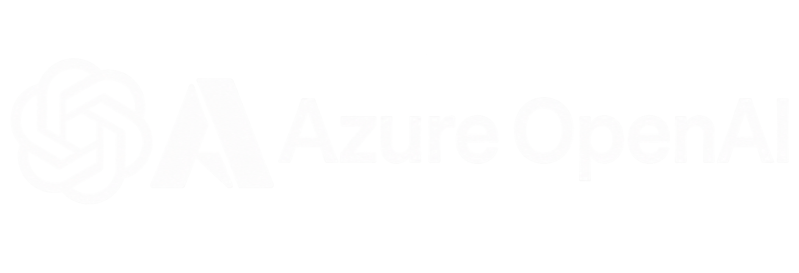 White Azure OpenAI Logo on Transparent Canvas