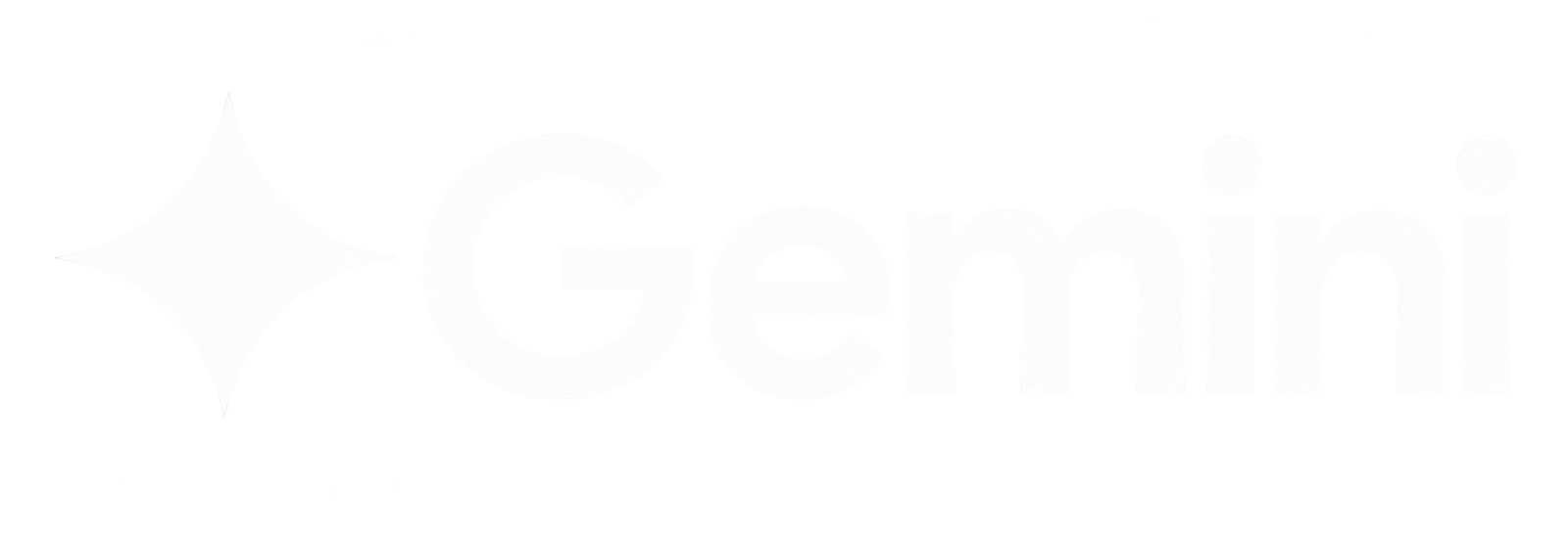 White Gemini Sparkle Logo