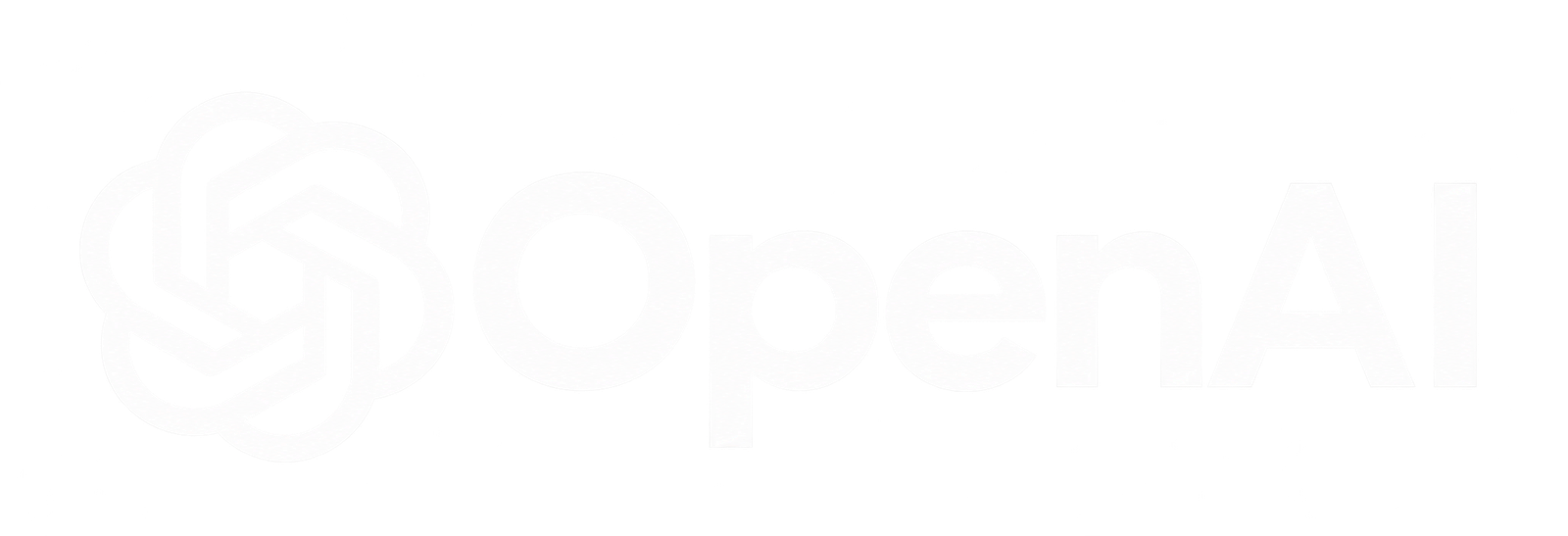 White OpenAI Logo on Transparency