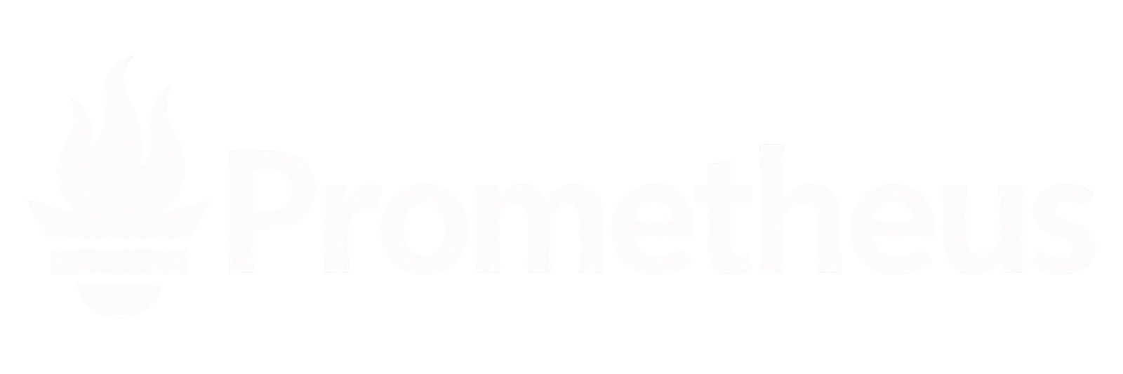 White Prometheus Flame Logo