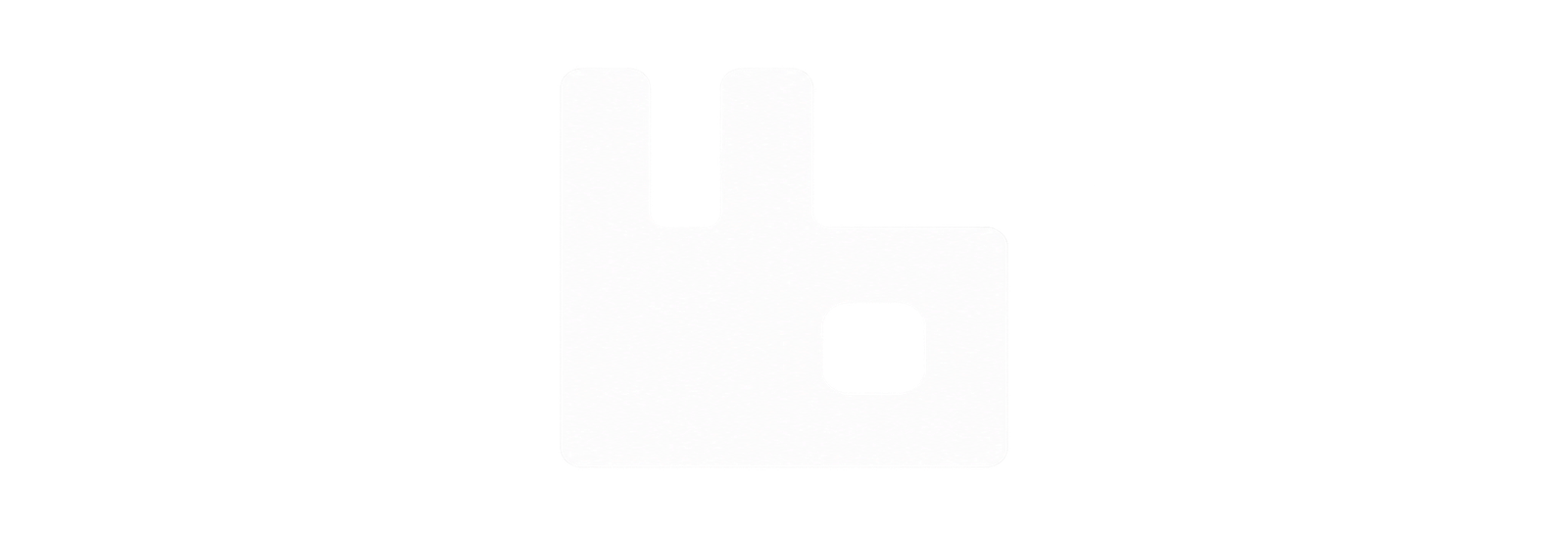 White RabbitMQ Logo Silhouette