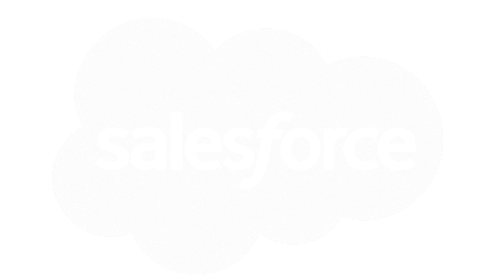 White Salesforce Cloud Logo