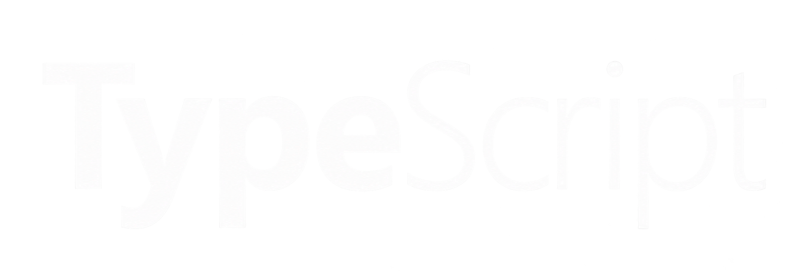White TypeScript Wordmark